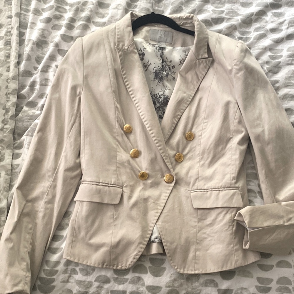 H&M Blush military style blazer